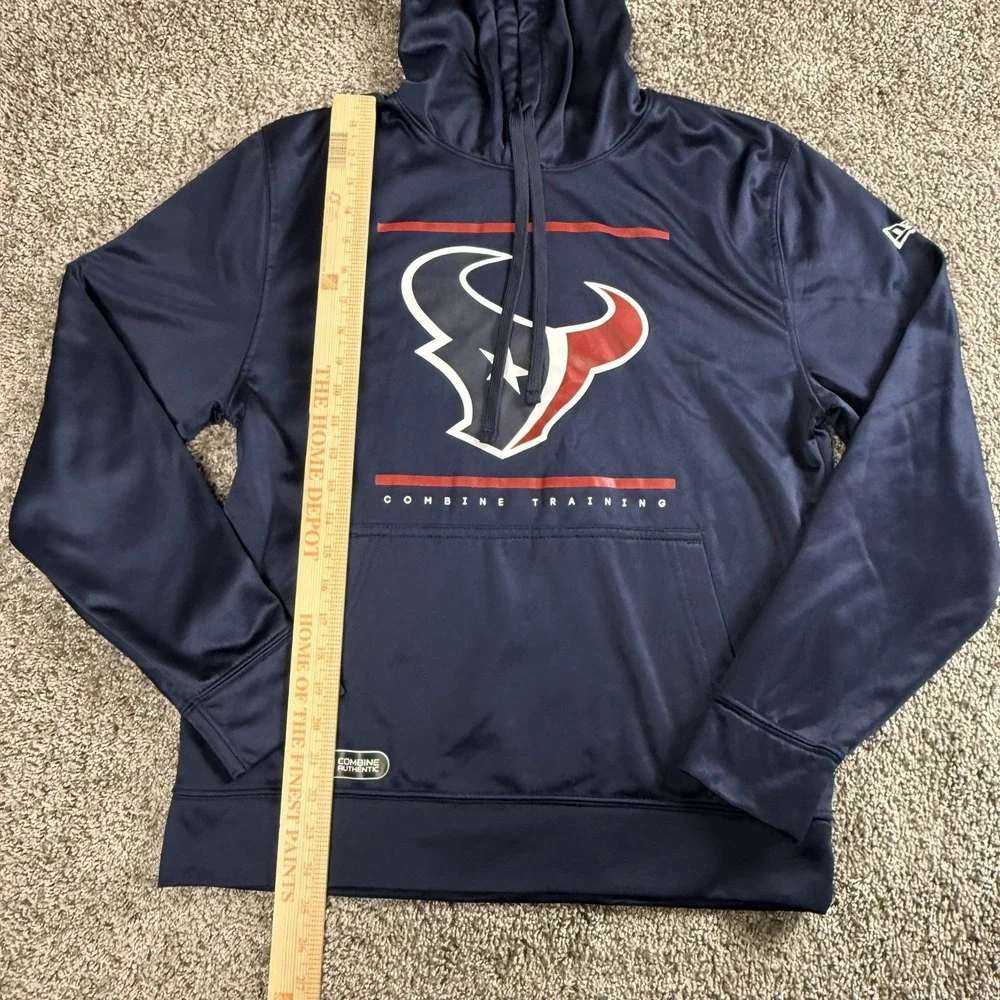 Houston Texans Hoodie Mens Medium Blue NFL Combine‎ Training New Era Pullover